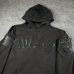 Milwaukee Bucks Pro Standard Hoodie Mens XL Black 2021 NBA Champions Patch Work